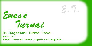 emese turnai business card